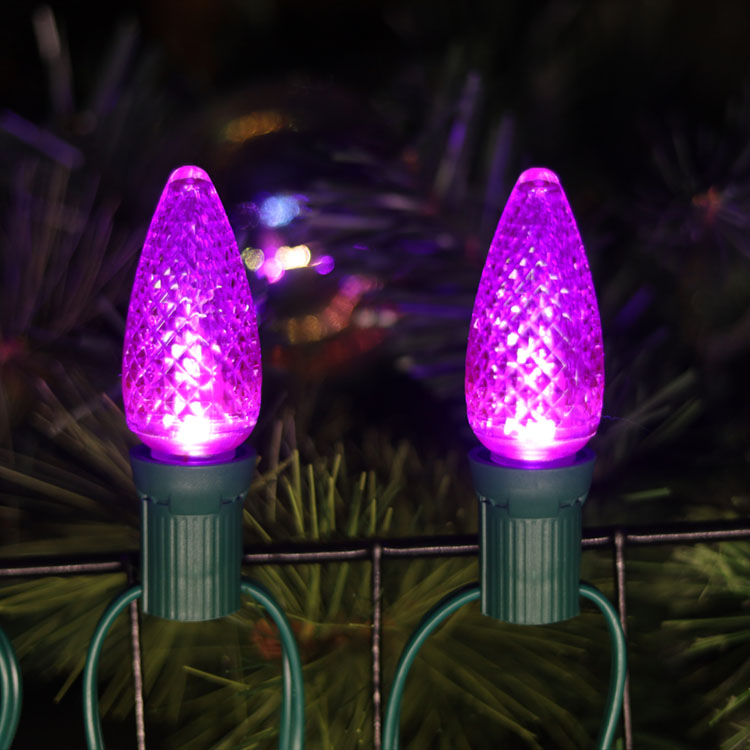 UL C9 Minleon LED Replacement Bulbs Purple Bulb for Halloween 