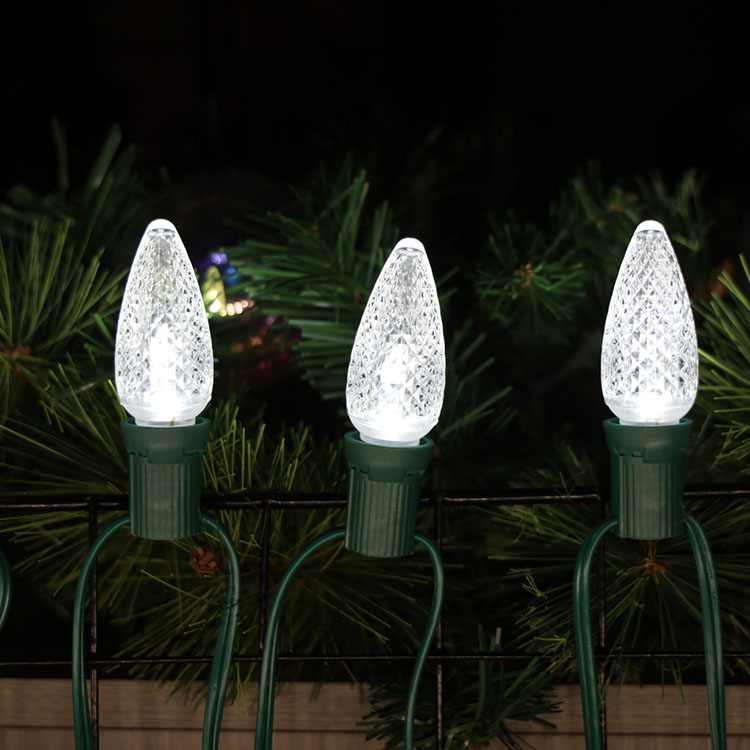 C9 Minleon LED Replacement Bulbs Cool White Christmas Bulb UL Waterproof