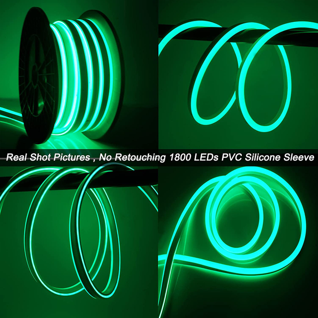 110V LED Neon Rope Lights Green
