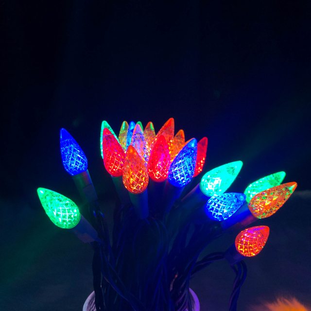 C6 Strawberry LED String Lights Multi Christmas Light UL Waterproof