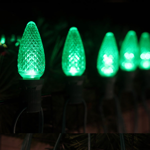 C9 Minleon LED Replacement Bulbs Green Christmas Bulb UL Waterproof